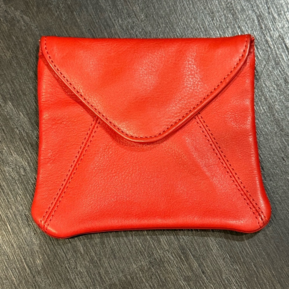 Maxx Red Leather Envelope Wallet